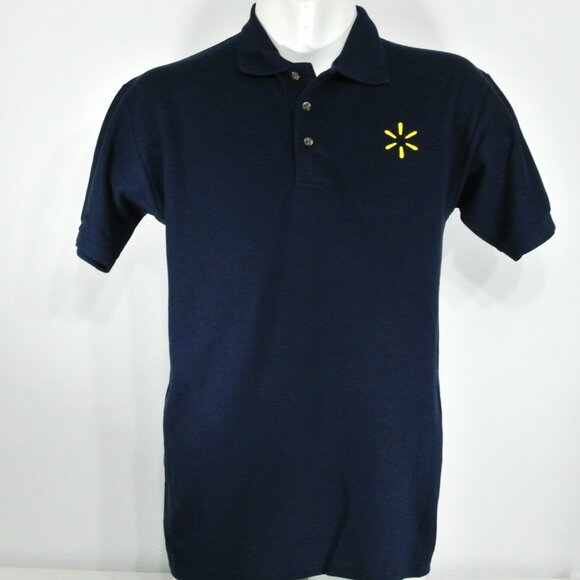 WALMART Manager Associate Employee Uniform Men's Navy Blue Polo Shirt Size Large - Picture 1 of 6